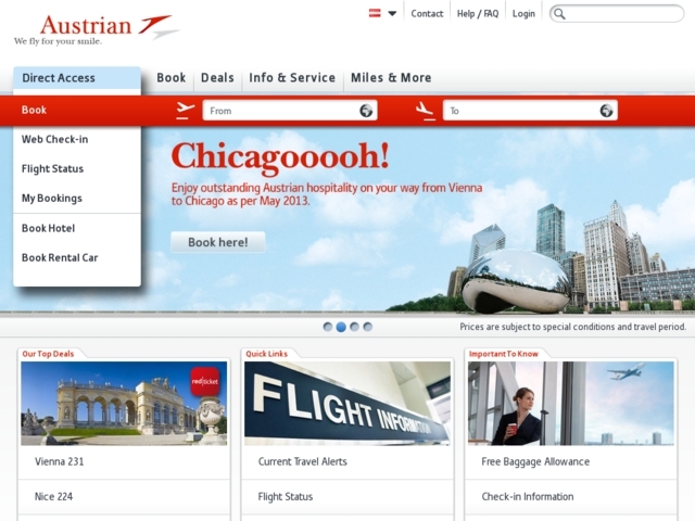 Austrian Airlines, aviokompānijas pārstāvniecība, 