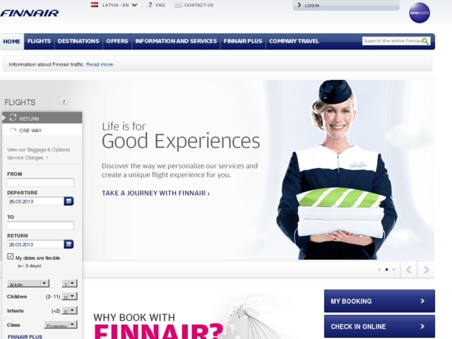 FINNAIR, Somijas aviokompānijas pārstāvniecība, 